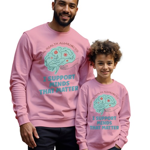Sudadera con conciencia de salud mental arte cerebral para hombres y niños jersey ansiedad #MHA - Imagen 20 de 29