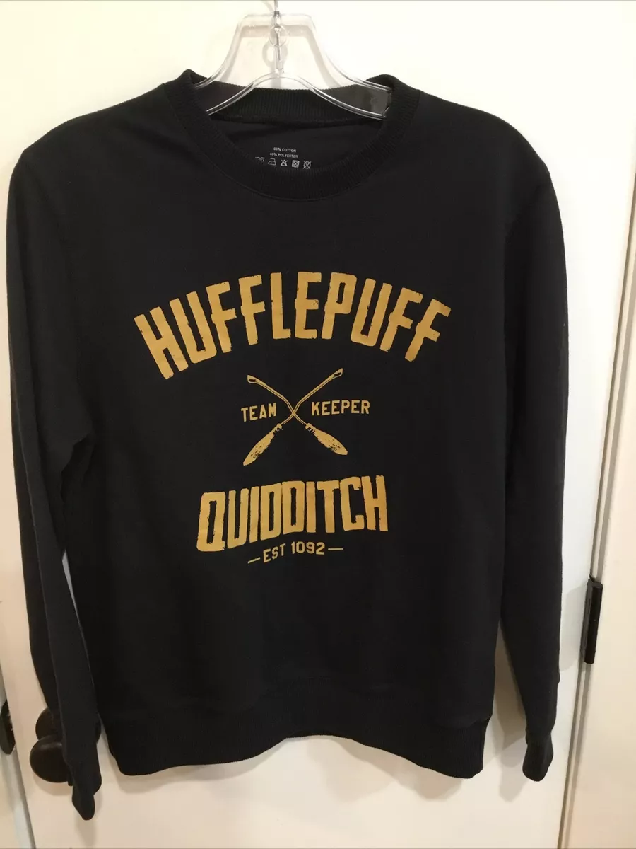 Men s Harry Potter Hufflepuff Quidditch Team Keppler Long Sleeve Sweat Shirt Sm