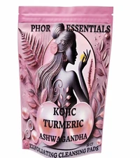 Phor Essentials Kojic Acid Turmeric & Ashwagandha Cleansing Pads