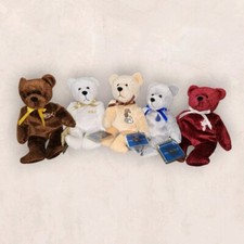 Set of 5 - 1999 Holy Bears - Benevolence, Purity, Sheldon, Grace, Ichthus