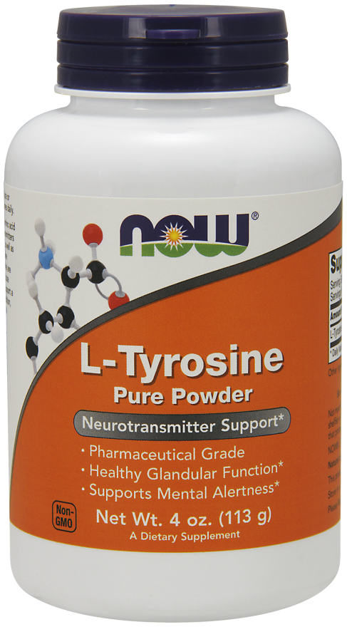 L-Tyrosine, 100% Pure Powder, 4 oz (113 g) - Now Foods