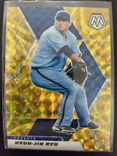2021 Mosaic Baseball Hyun-Jin Ryu Reactive Yellow Prizm Parallel #178 Blue Jays