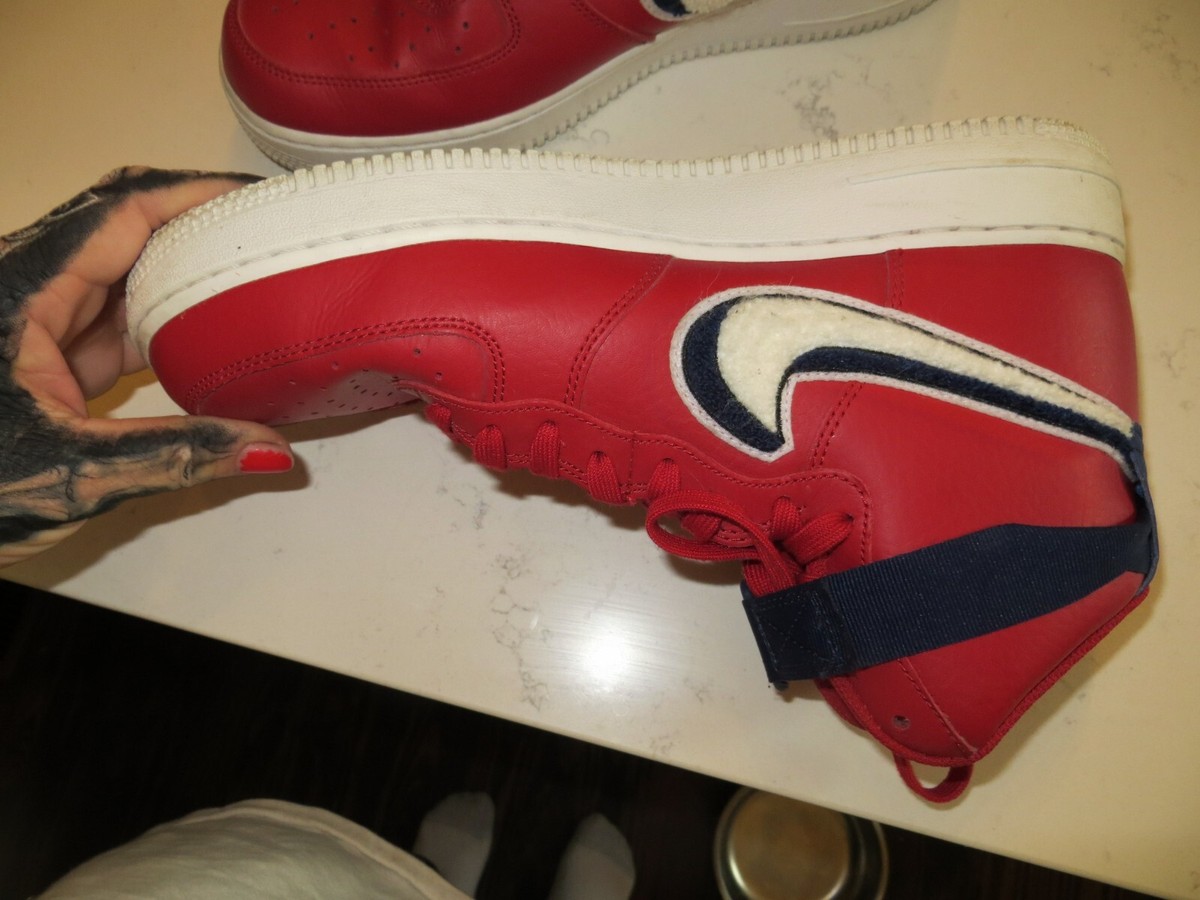 %NIKE AIR FORCE 1 HIGH 07 LV8 Chenille Swoosh 806403-603 Mens 10 / A 33 Nike Air Force 1 High  main image 2