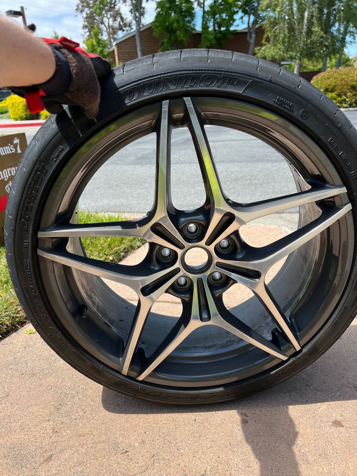 20' Ferrari California T wheels Diamond cut w Dunlop Sport Max Race2 245F285R 