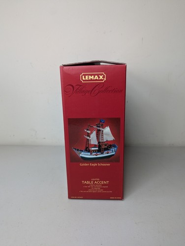 2005 Lemax Village Golden Eagle Schooner Boat Ship 54378CV Lighted Table Accent - Picture 4 of 4