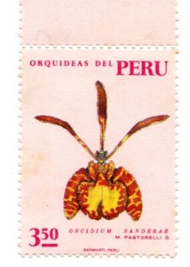 Orchids: Peruvian Flora ONCIDIUM SANDENAE, S/. 3.50, Perú 1971, accept offers