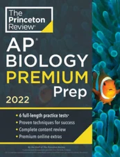 Princeton Review AP Biology Premium Prep, 2022: 6 Practice Tests  Comple - GOOD