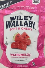 Wiley Wallaby FAMILY SIZE Soft & Chewy WATERMELON Australian Licorice 24 Oz Bag