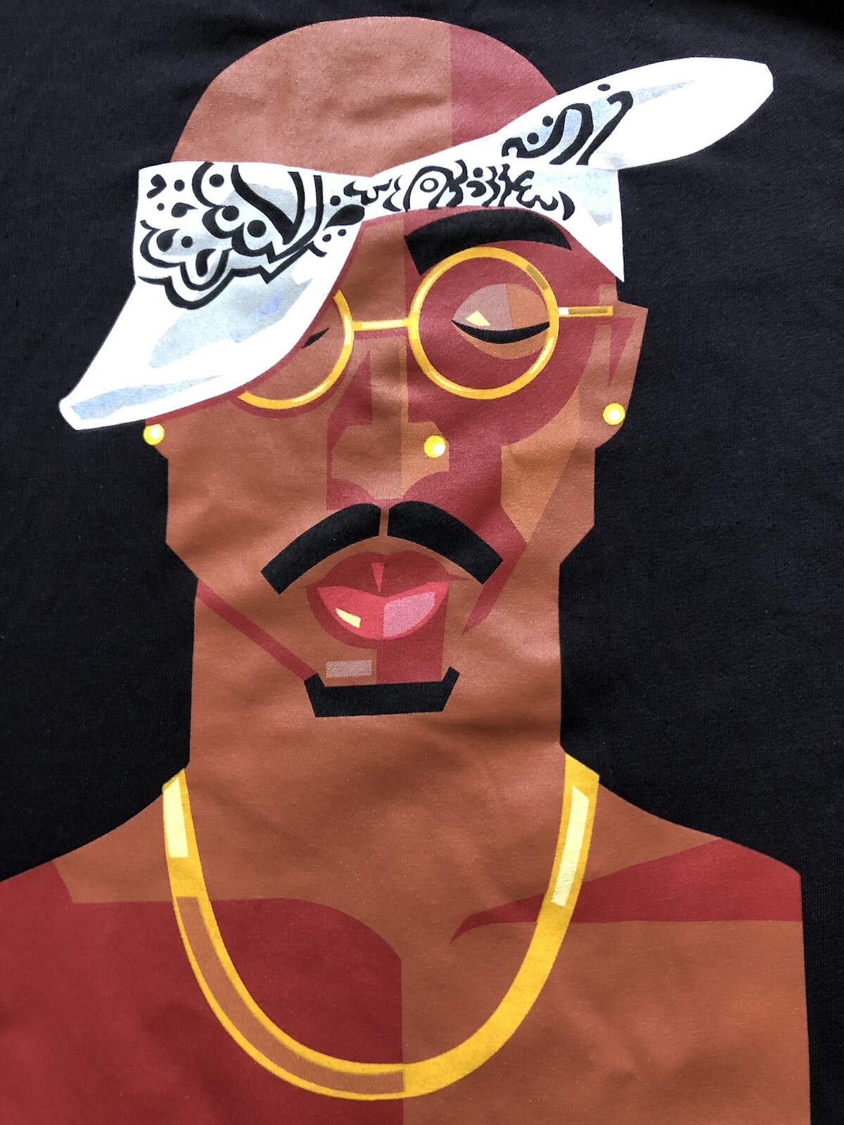 FILA Maglietta Tupac SHAKUR All Eyes On Me 2 Pac Makaveli Death Row Hip Hop Uomo RARA XL