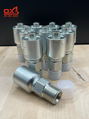 10 Pack Aftermarket Parker Series 43 10143-8-8 1/2'' NPT Male Rigid -  1/2'' Hose