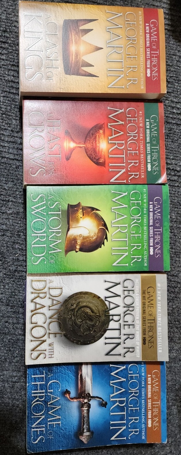 George R R Martin A Game of Thrones 5-Book Set Song of Ice and Fire Series-image