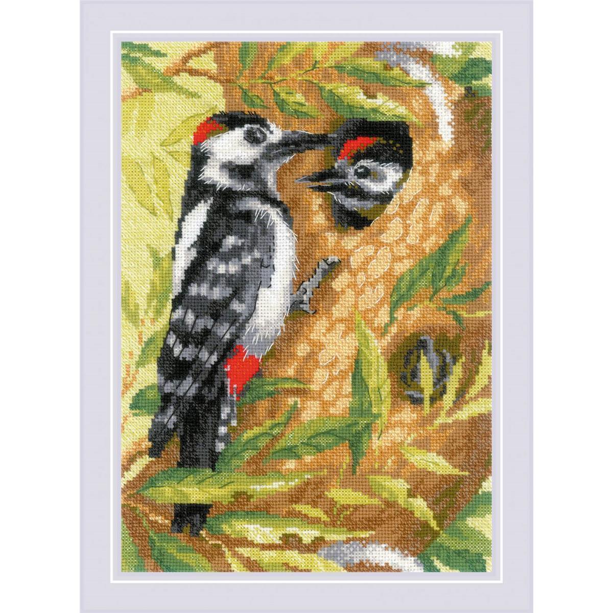 Riolis counted cross stitch kit Specht, DIY
