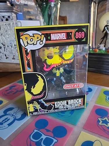Funko Pop Marvel: EDDIE BROCK (VENOM) #869 Blacklight Target Exclusive JD