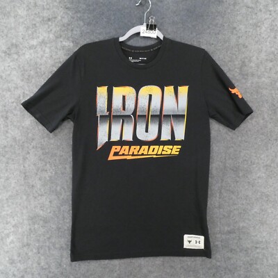 Under Armor Project Rock Iron Paradise T-Shirt Mens Small Loose
