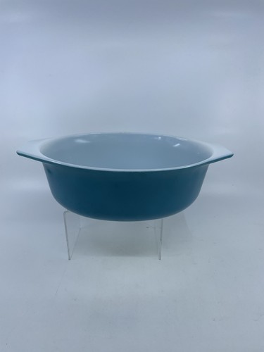 NICE! Vintage Pyrex Robin's Egg Blue 043 1 1/2 QT. OVAL CASSEROLE No Lid - Picture 5 of 13
