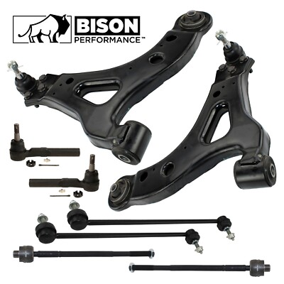 Bison Performance 8pc Front Lower Control Arm Sway Bar Tie Rod Kit For Buick FWD