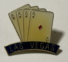 All Ace’s Las Vegas 1” Wide Fun Gold Tone Lapel Pin