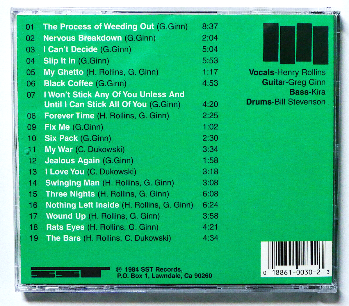 BLACK FLAG Live '84 CD 1984 SST HENRY ROLLINS *RARE* 18861003023| eBay