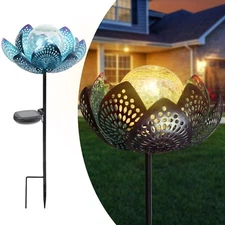 Afirst Solar Lights Outdoor, Garden Lotus Stake Lights Waterproof Decorative ...