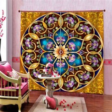 Lines Local Purple Petals Decorative Printing 3D Blockout Curtains Fabric Window