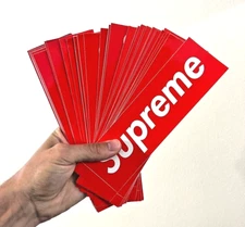 2x Supreme Box Logo Sticker Red Authentic Brand New Free Shipping Same Day