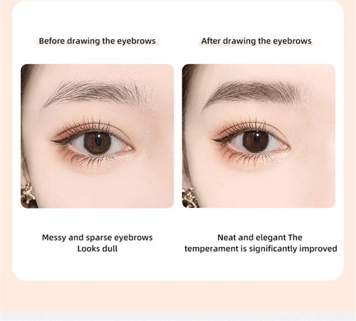 Eyebrow Pencil With Brush Long Lasting Waterproof Black Gray Coffee Eye Brow Pen - Picture 8 of 16