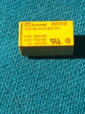 Relay DPDT, pcb mount, 12VDC two-coil latching, 0.3A @ 125VAC, sensitive