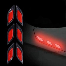 6pcs Reflective Car Door Bumper Body Side Decal Sticker Safety Warning Tape Red 6pcs Reflective Car Door Bumper Body Side Decal Sticker Safety Warning Tape Red
