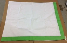 Frontgate Lime Green Border Kitchen Dining Table Outdoor Tablecloth  70"x88"