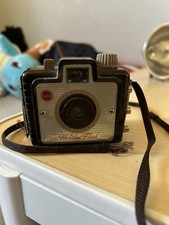 Vintage 1950's Kodak Brownie Holiday Flash Camera w/Strap. Untested.