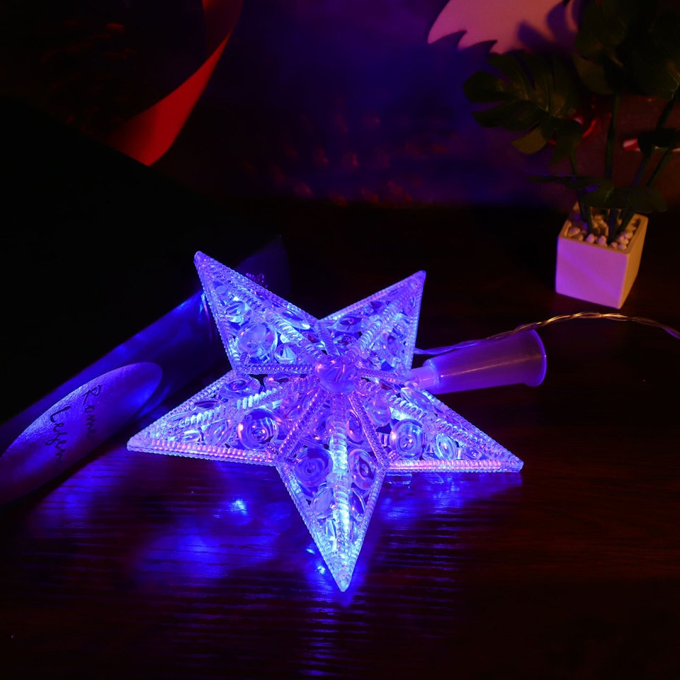 Xmas Star Tree Topper Led Mini Light up Christmas Lights Ornaments eBay