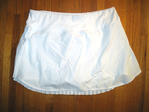 Baleaf Womans XXL White Lined Rear Pleated Skirt Skort Golf Tennis W/Pockets NWT