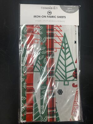 Create It Iron on Fabric Sheets 6 pk. Gnome 1 Holiday