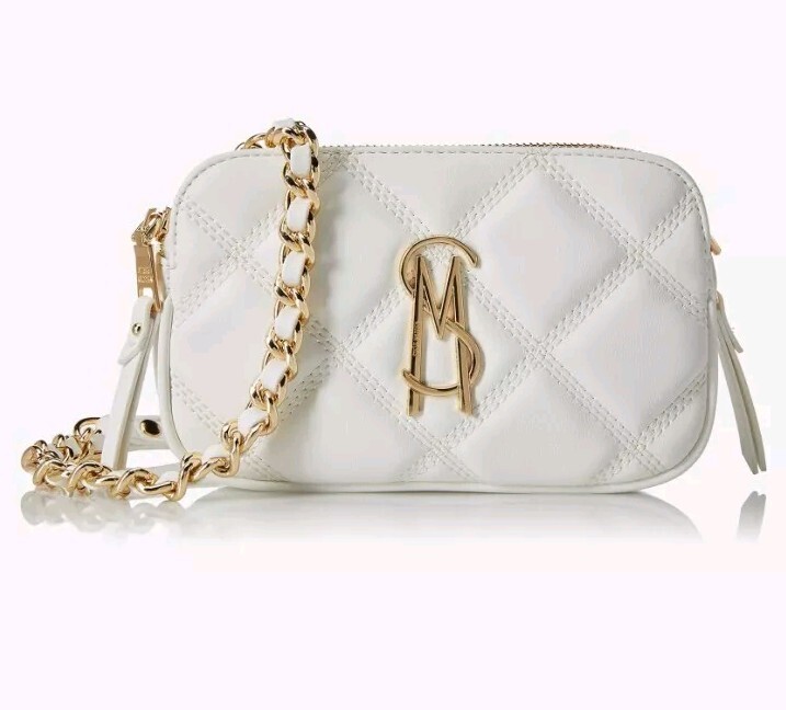 daisy　iMda Steve Madden Daisy Quilted Crossbody, Purse, White, Brand