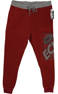 ECKO Unltd. Blocked Out Speed Fleece Joggers- S- NEW- $48- red Rhino sweatpants