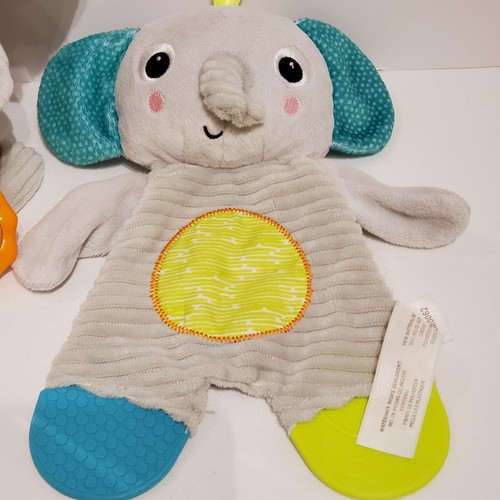 Bright Starts Elephant Baby Rattle and Crinkle Teether Set - Picture 4 of 18