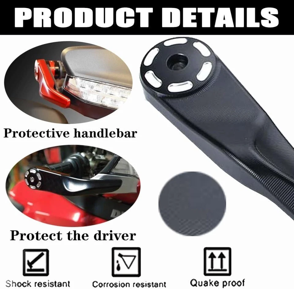 CNC Handlebar Hand Guard Protector For Ducati Multistrada 1260 1200 MTS950 2023 - Imagem 4 de 4