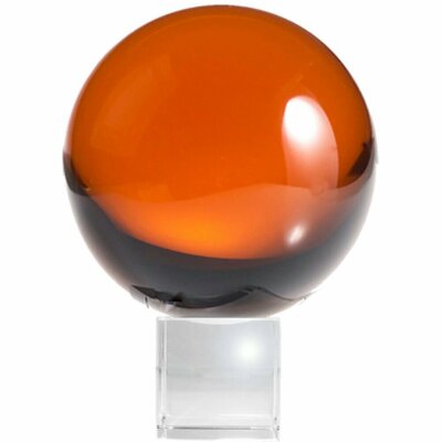 3.1 in (80mm) Crystal Ball Meditation Lensball Sphere with Free Crystal Stand