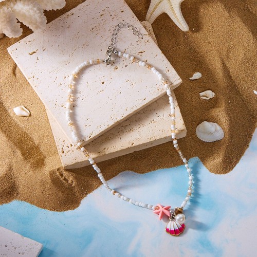 Collana stile spiaggia estiva spiaggia semplice collana accessori per donna ragazza - Foto 14 di 20