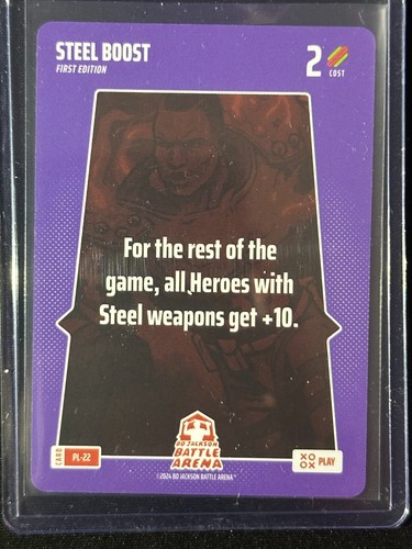 2024 Bo Jackson Battle Arena 1st Edition Play Card Steel Boost SP #PL-22