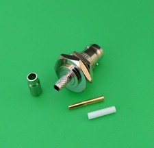  2 PKS BNC Female Bulkhead Crimp w/ O-Ring RG174/U RG316 LMR100 - USA Seller