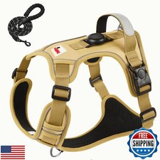 BoldPet Dog Harness with Airtag Holder and Leash Set-Premium Oxford Breathabl