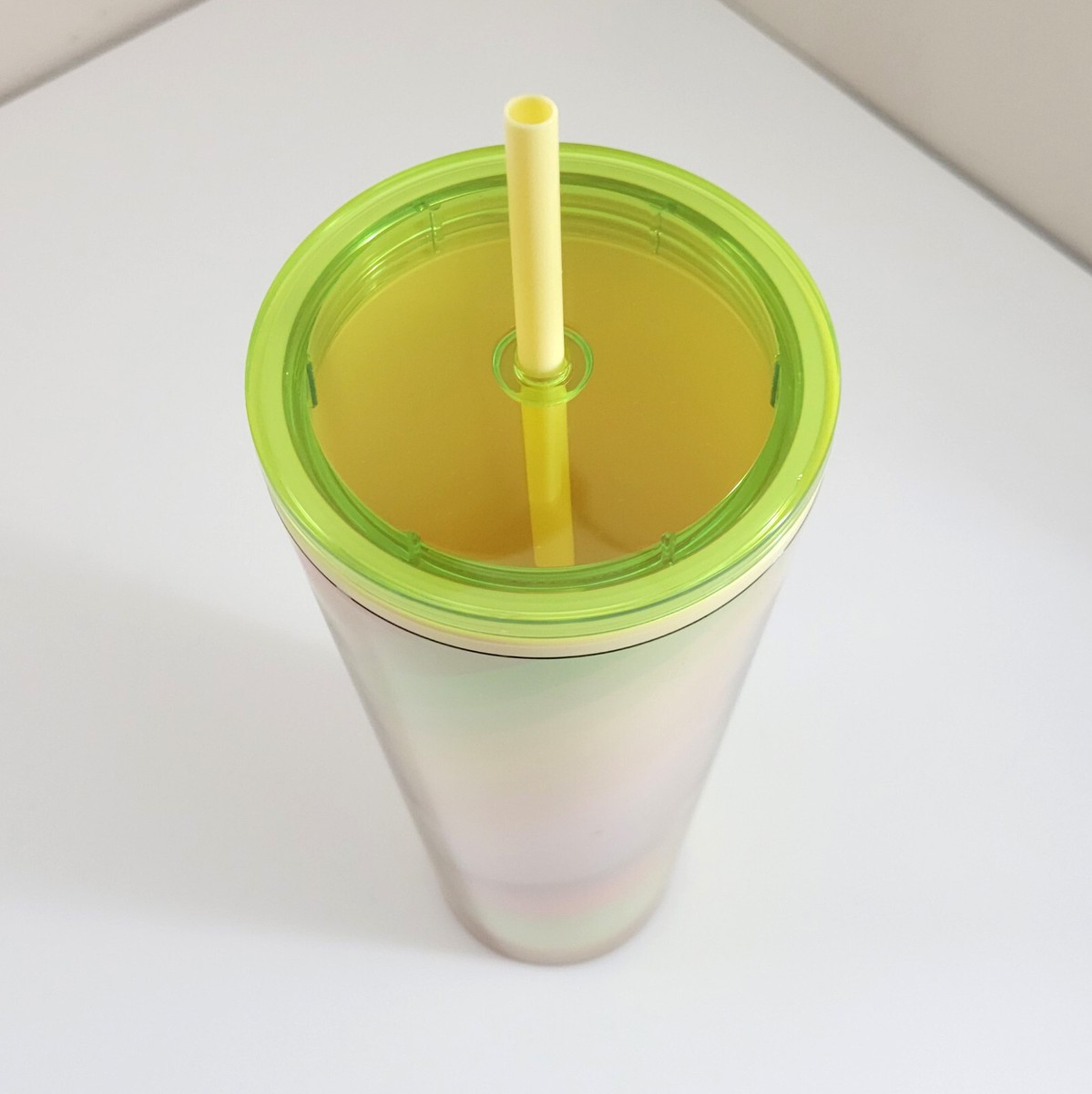 Starbucks 2025 Rainbow Waves Tumbler Yellow Green Venti 24oz