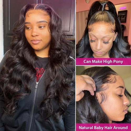 2023 new 13x6 HD Lace Front Human Hair Wig Body Wave Pre flocking 13x4 Lace - Bild 5 von 20