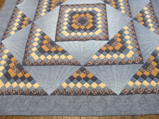 Donna Sharp Patchwork Quilt Blue Cotton Squar...