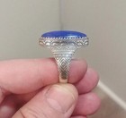Sterling Silver Blue Lapis Lazuli Ring Size 9 (8.93 Grams) — photo 3