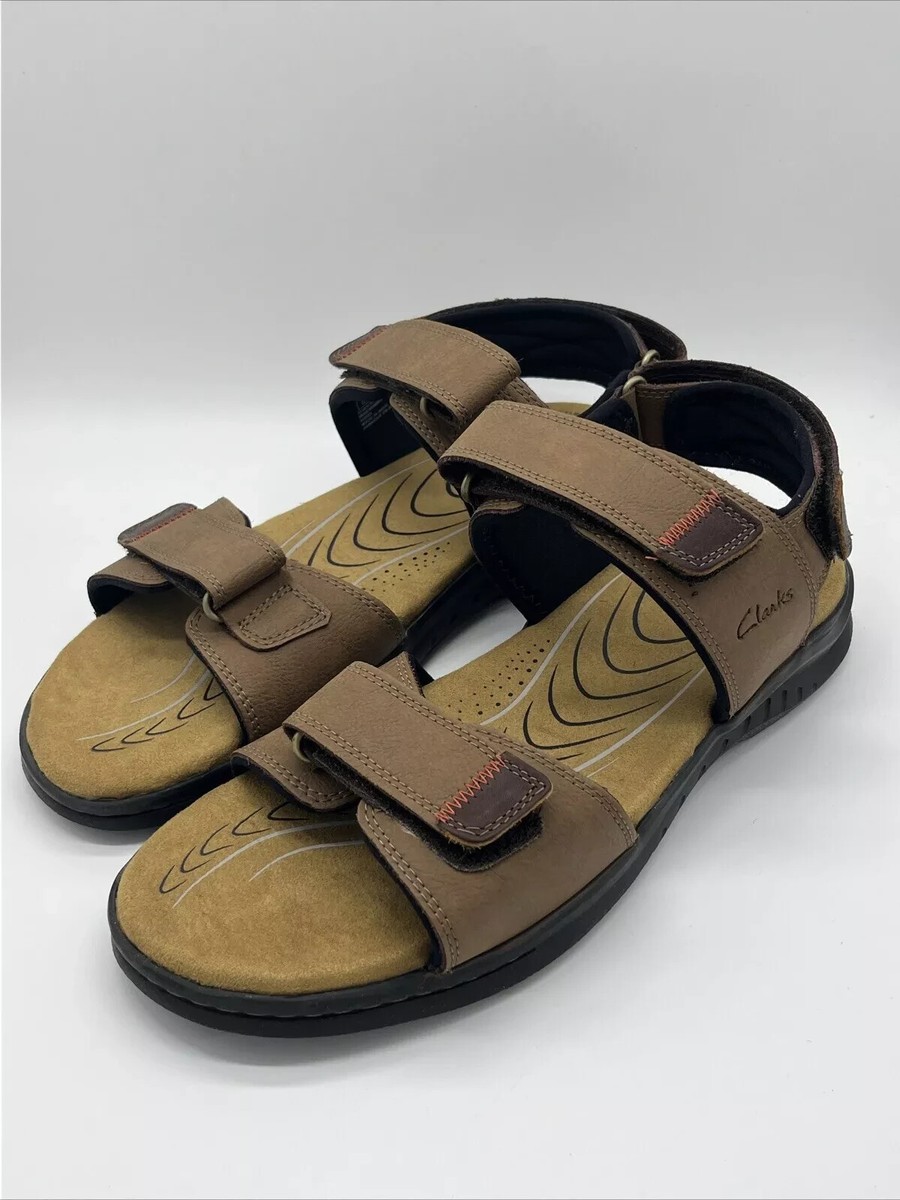 Sandalias Clarks Hapsford Creek Tumb Hombre Marrones White Sandalias Clarks  Hapsford Creek Tumb Hombre Marrones Ajuste Perfecto Sandalias Clarks 