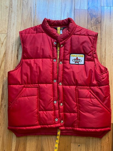 Men’s 80’s Vintage Red Puffy Vest Large - Picture 5 of 6