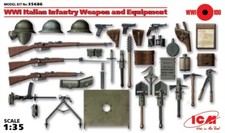 ICM 35686 WWI Italian Infantry Weapon and Equipment 1/35 scale model kit 50 mm