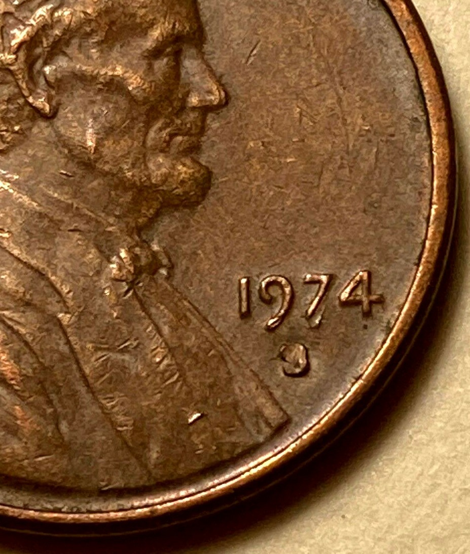 1974 S DDO Lincoln Memorial Cent Penny Doubled Die - RPM Error S/S